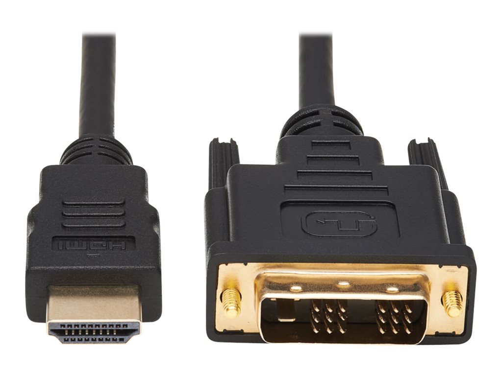 Eaton Tripp Lite Series HDMI to DVI Adapter Cable (HDMI to DVI-D M / M), 6 ft. (1.8 m) - Adapterkabel - DVI-D männlich zu HDMI männlich - 1.8 m - Doppelisolierung - Schwarz